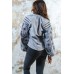 Embroidered blouse "Flower Fantasy" gray